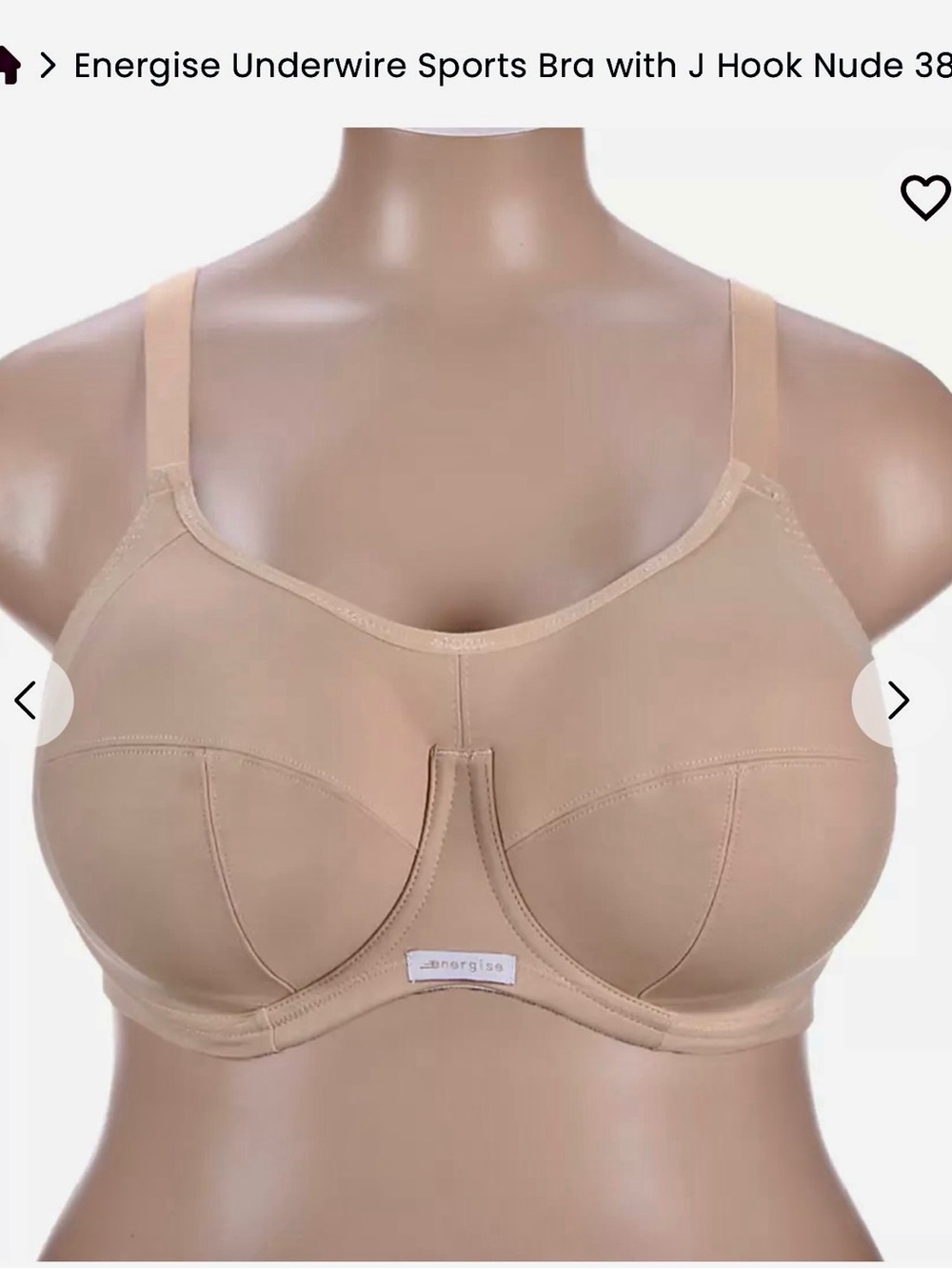 Elomi Nude Underwire J-Hook Sports Bra